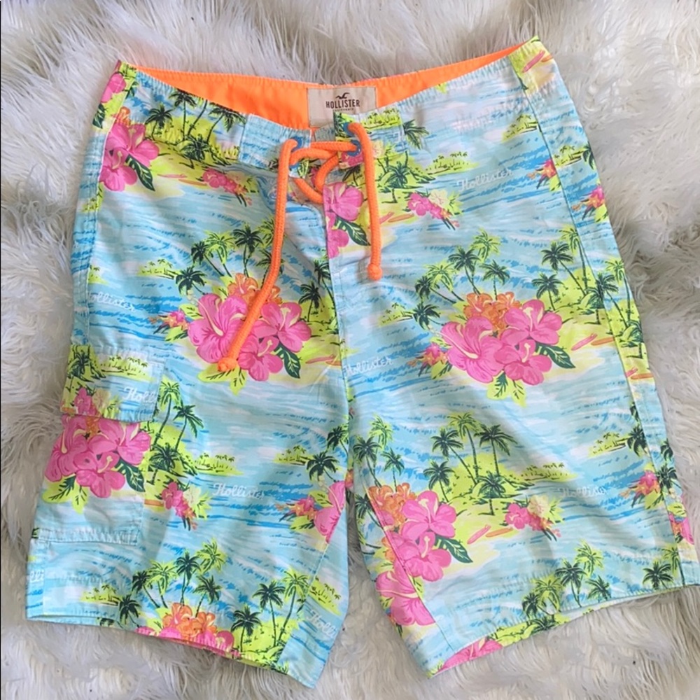 Hollister Floral Print Swim Shorts